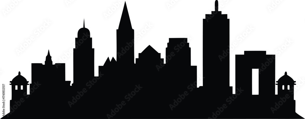 Fototapeta premium LOUISVILLE Kentucky SKYLINE City Silhouette Vector, Louisville city skyline silhouette, Louisville Kentucky Skyline. Silhouette City Design Vector Illustration