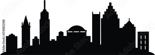 LOUISVILLE Kentucky SKYLINE City Silhouette Vector, Louisville city skyline silhouette, Louisville Kentucky Skyline. Silhouette City Design Vector Illustration