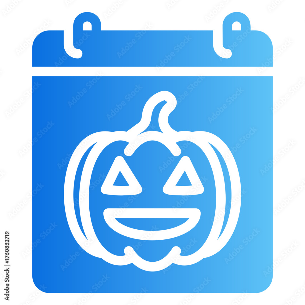 Fototapeta premium Halloween calender Gradient icon