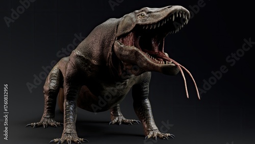 Wallpaper Mural Megalania of background. 3d model rendering Torontodigital.ca