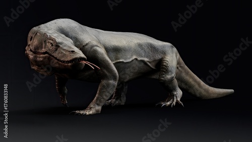 Wallpaper Mural Megalania of background. 3d model rendering Torontodigital.ca