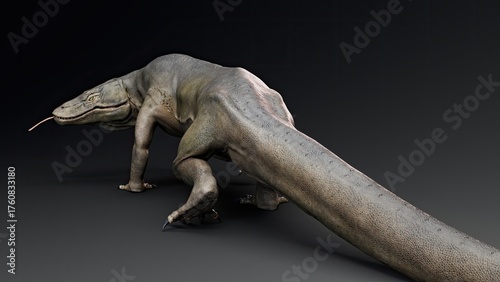 Wallpaper Mural Megalania of background. 3d model rendering Torontodigital.ca