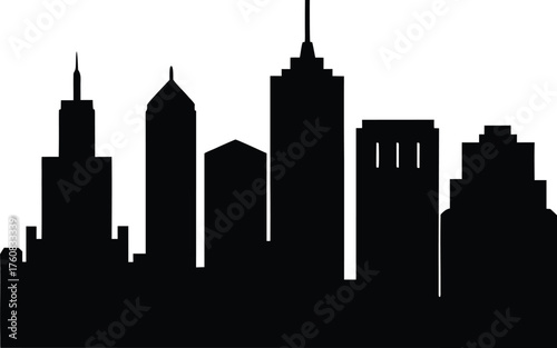 Charlotte skyline horizontal banner. Black and white silhouette of Charlotte, North Carolina Vector. Charlotte North Carolina Skyline Vector Silhouette Illustration