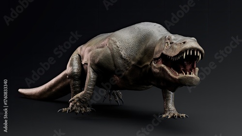 Wallpaper Mural Megalania of background. 3d model rendering Torontodigital.ca