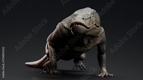 Wallpaper Mural Megalania of background. 3d model rendering Torontodigital.ca