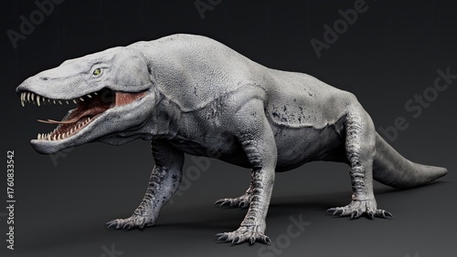 Wallpaper Mural Megalania of background. 3d model rendering Torontodigital.ca