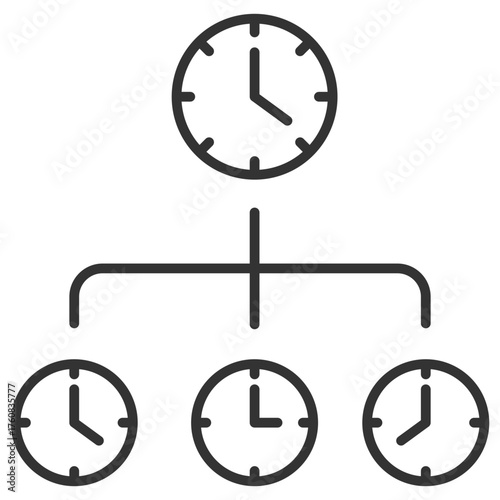 Time Management Outline Icon