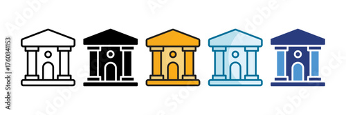 Museum Icon Set Multiple Style Collection
