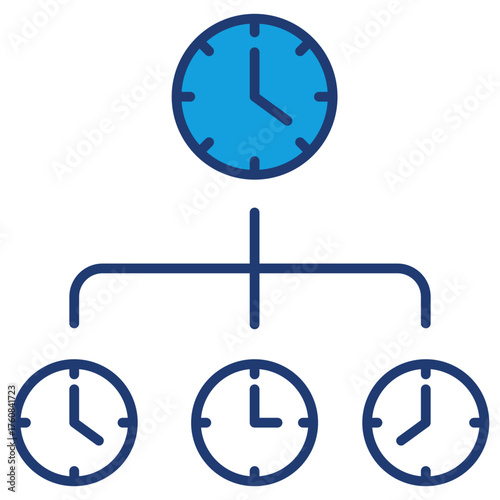 Time Management Blue Icon