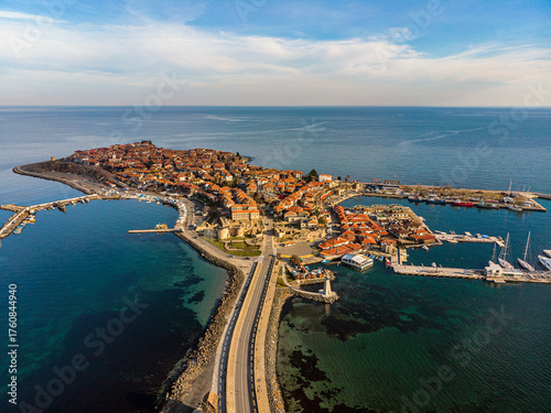 Rocky peninsula on the Black Sea, the more than 3,000 year old site of Nessebar. UNESCO came to include Nesebar in its list of World Heritage Sites.	