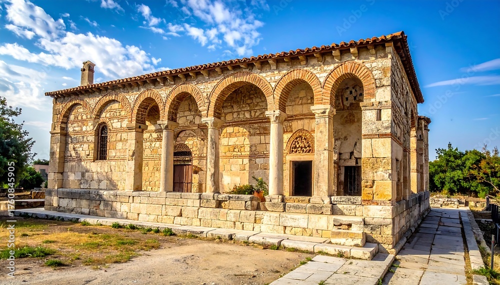 Fototapeta premium Exterior of an ancient stone church