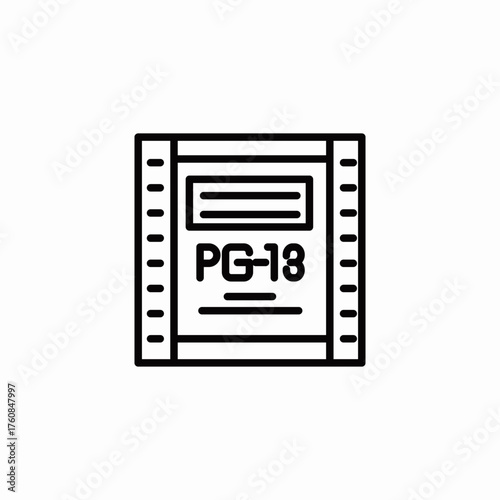 movie age rating icon sign vector