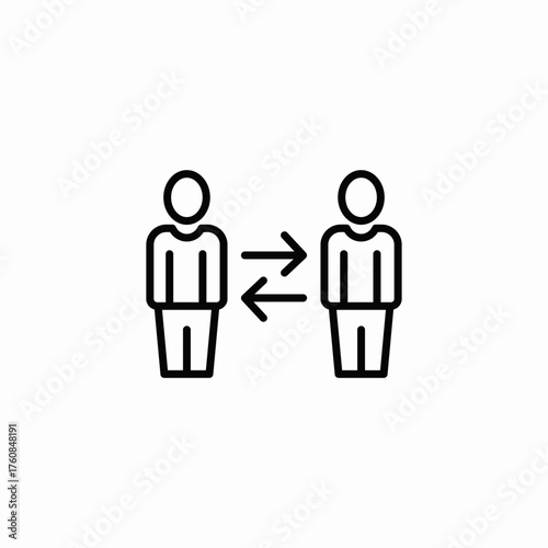 people connection communication icon sign vector