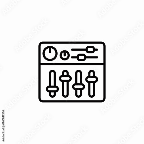 sound mixer controls icon sign vector