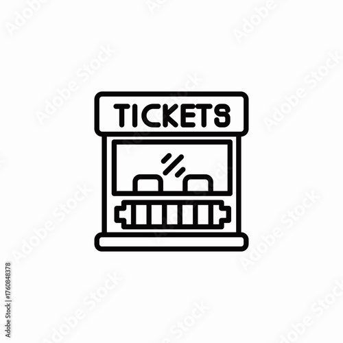 ticket sales counter icon sign vector