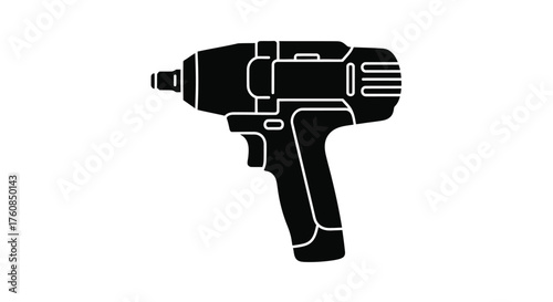 A simple black and white illustration of an impact wrench tool