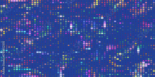 Big data abstract background. Abstract digital background with glowing sparkling particles points and streaks. Technology background concept. Vector illustration