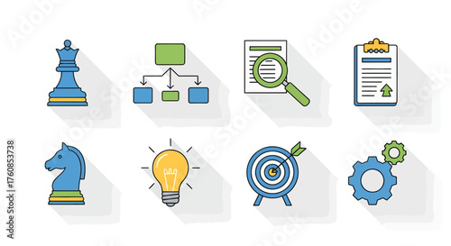 Conceptual illustration representing business strategy planning and development approach