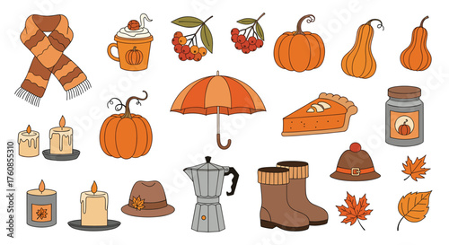 Cozy autumn elements for the season.