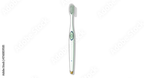 Elegant toothbrush rendering with minimalist design emphasizing hygiene and dental care