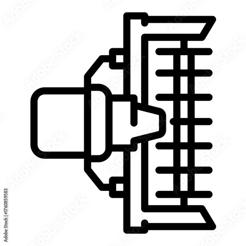 tractor cultivator icon