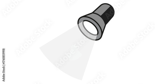 Illuminating spotlight vector graphic shines on blank canvas of creativity and brilliance