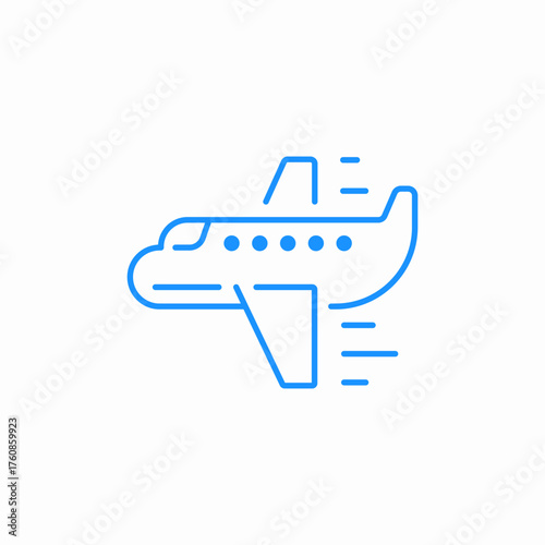 airplane flight icon sign vector