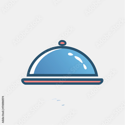 Stylized food presentation cover, simple design conveying upscale dining experience