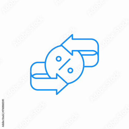 cashback percent icon sign vector