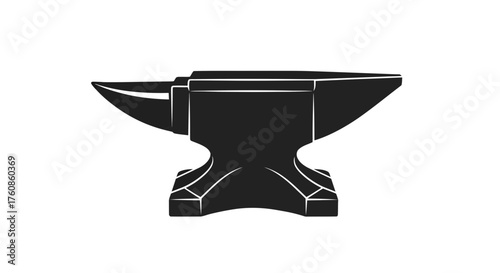Monochrome depiction of a blacksmith's anvil, emblem of strength and craftsmanship