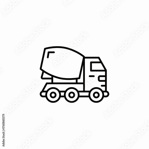 cement truck icon sign vector