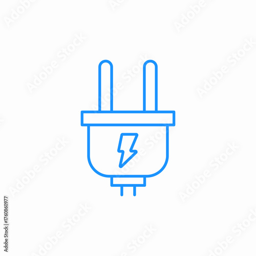 electricity plug icon sign vector