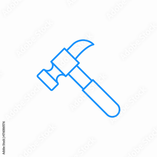 hammer tool icon sign vector