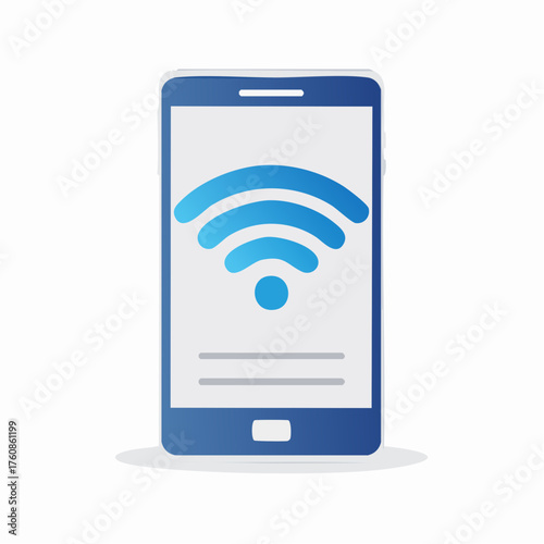 Stylized illustration depicting wireless connectivity on a smartphone interface