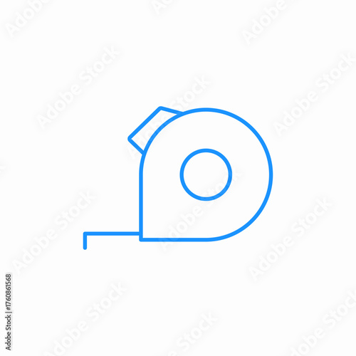measure tape icon sign vector