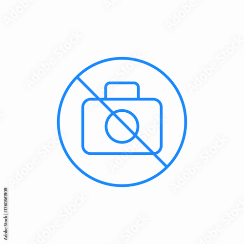 photo prohibited icon sign vector