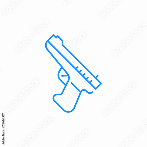 pistol weapon icon sign vector