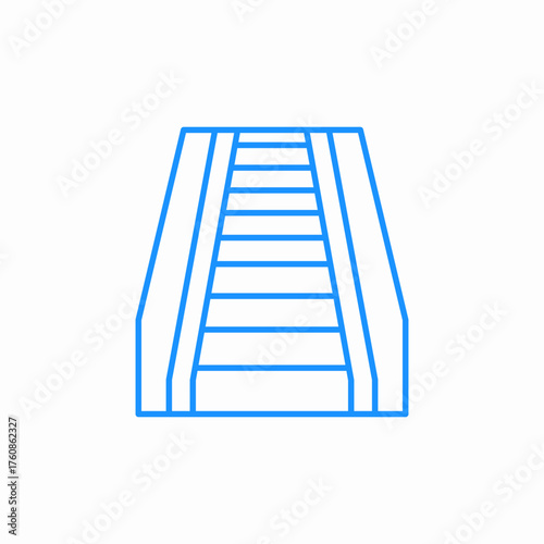 stairs up icon sign vector