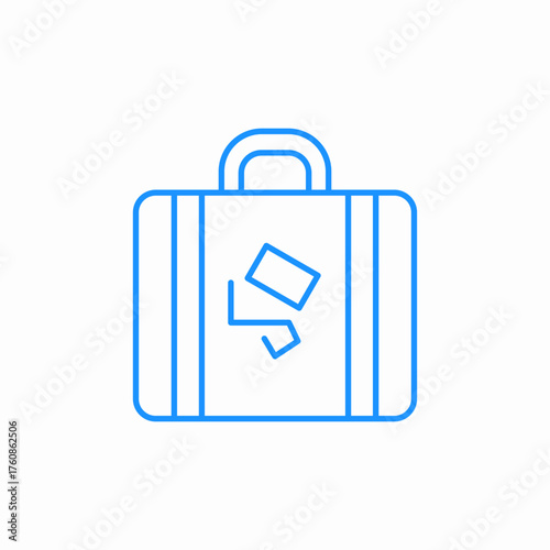 travel baggage luggage icon sign vector