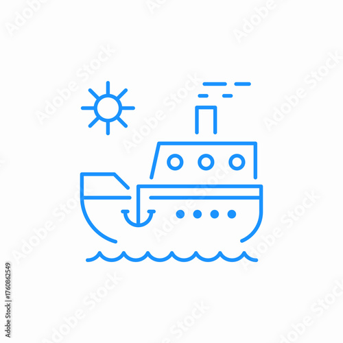 travel ship icon sign vector