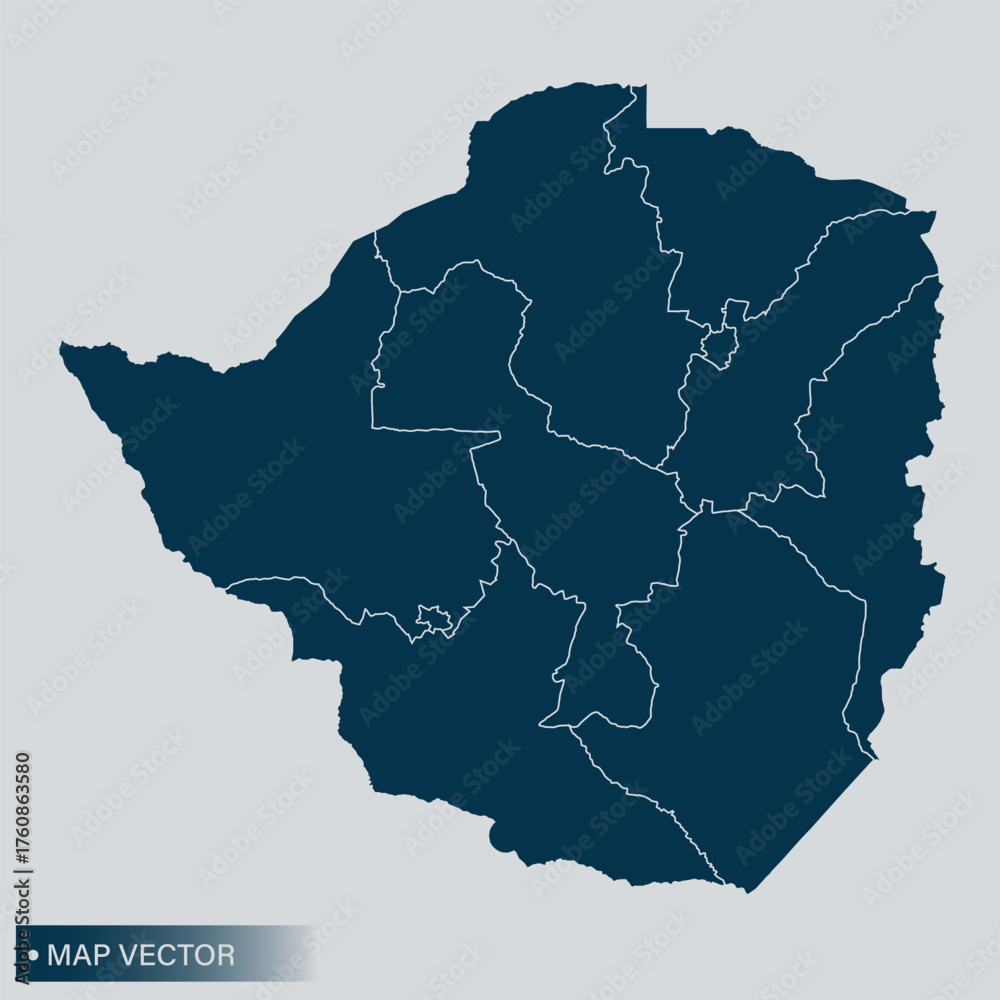 Fototapeta premium Zimbabwe map