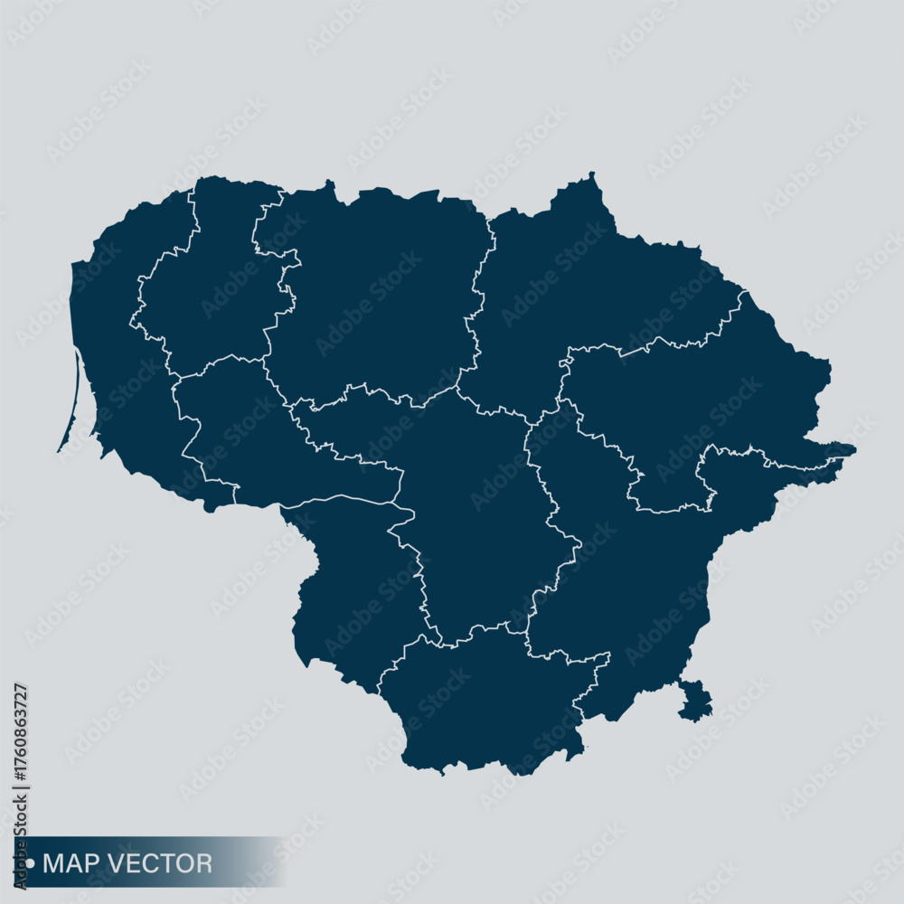 Obraz premium Lithuania map