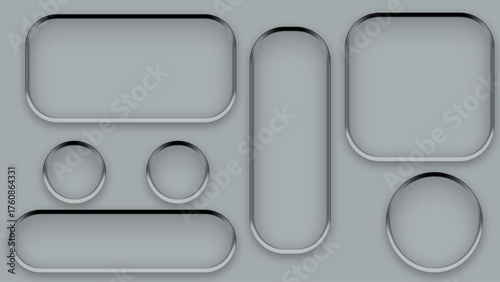 Collection of Glass Frames - Rectangles, Capsules, and Circles.