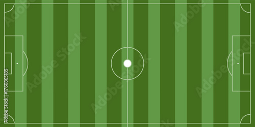 Soccer field in flat style. Football stadium vector illustration on isolated background. Sport plan sign business concept.