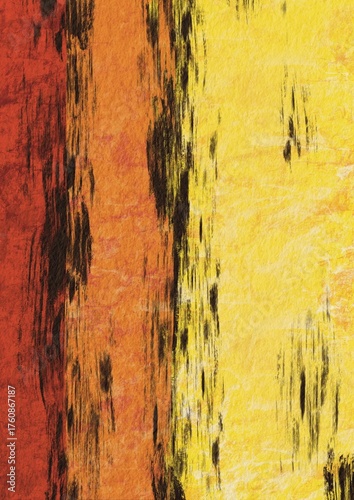 red, orange and yellow color area background illustration for decoration on Thanksgiving, autumn and retro style .