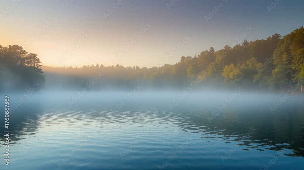Fototapeta premium morning mist over the river