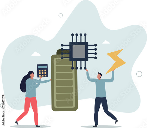 Business idea, success project generation.work battery and light bulb to generate creative innovation and new alternative solutions.life and employment of people.