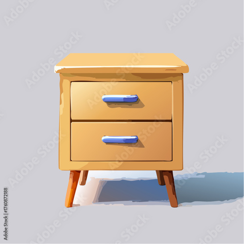 Schlichter Nachttisch mit Schublade