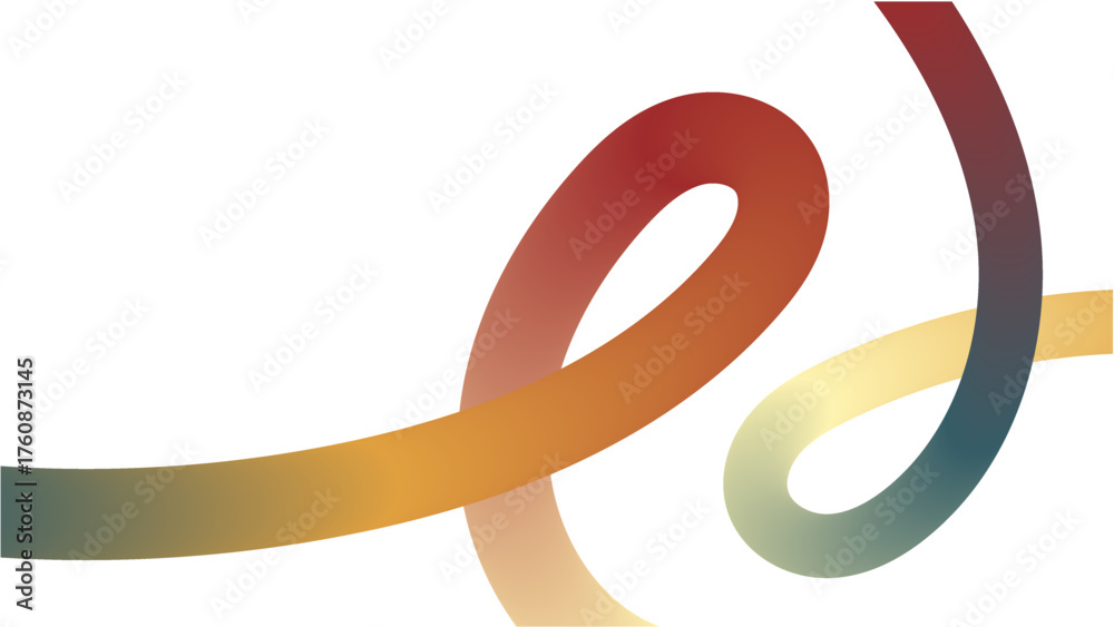 Obraz premium Abstract colorful gradient swirl on transparency background, creating dynamic and modern design