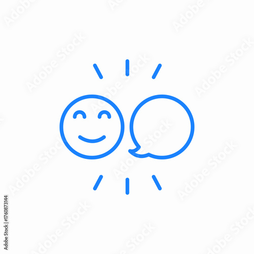 happy message icon sign vector